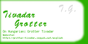 tivadar grotter business card